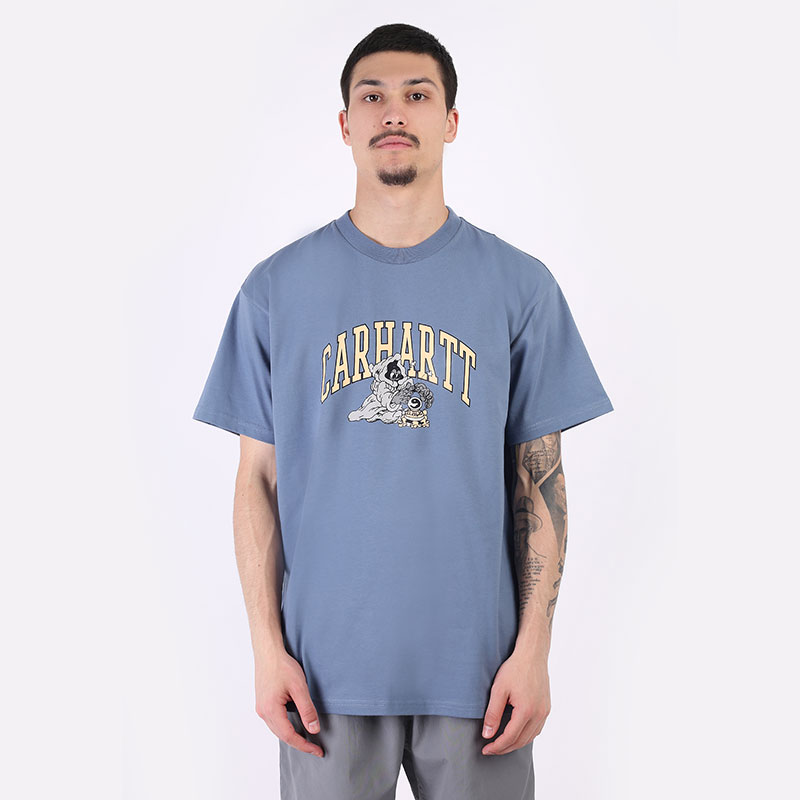 мужская синяя футболка Carhartt WIP S/S Kogancult Crystal T-Shirt I029633-icesheet - цена, описание, фото 3